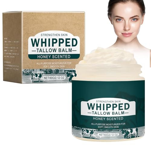 Beef Tallow Creme,Beef Tallow Feuchtigkeitscreme,Natürliche Lotion Tallow Creme,Grasfutter Rindertalg Balm,zur Hautpflege Gesicht und Körper,für Empfindliche Haut (1 Stück)