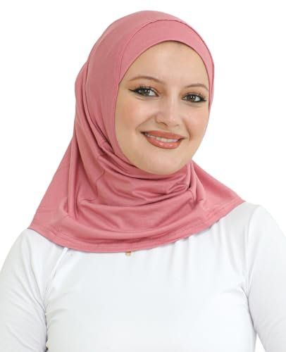 Prien Sport Kopftuch Für Damen, Muslimische Hijab Kleider, Weicher Schal Für Frauen, Muslim Kleid Set, Abaya Gebetskleidung, Islamische Kopftücher Kleidung Für Ramadan (Altrosa)