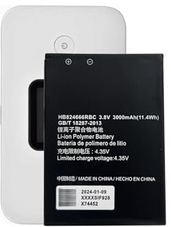 MUKUZI Batteria compatibile con Huawei E5577 E5785 E5787 WiFi 501HW 502HW HWBBJ1 HWBBN1 HWBBK WiFi Mobile Hotspot (sostituzione per HB824666RBC)