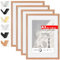 HIMEETIME® 4x Marco de fotos A3 29.7x42cm natural Roble de Madera marcos cuadros, con soporte de A4 (21x 29.7cm),Para Decoración de Pared y Decoración hogar marco A3