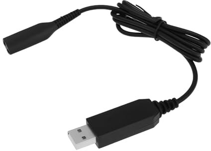 eMagTech 2 Stück Rasierer-USB-Ladekabel Rasierer-6-V-Ladekabel Kompatibel mit Braun 3080 5514 5515 MGK3040 3060 100 cm Schwarz