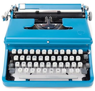 Schreibmaschine blau | vintage design