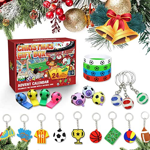 Weihnachtsschmuck Dekorationen Weihnachtsdekorationen NEU 24 Tage Weihnachten Adventskalender Weihnachten Countdown-Kalender Weihnachten Kinder Fußball Geschenk