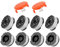 RISELION A6481 Bobine Fil Coupe Bordure Compatible avec Black et Decker, Ø1,65mm avec 9,15m Fil Coupe Bordure (8 Fil Coupe Bordure, 2 Couvercle, 2 Ressort)