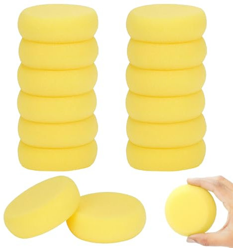 14 Stück Malschwamm,Schwamm Schwämme Handwerks Schwämme Schwammpinsel,Runder Malschwamm für Aquarell Keramik Kunst Handwerk Ton Gesichtsmalerei Keramik Reinigung DIY Malerei