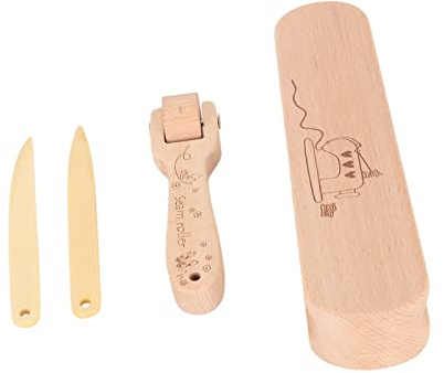 Tailors Clapper-Hardwood Seam Presser Tool, Tailors Clapper Seam Roller, Point Turner Sewing Tool, Finely Polished Wooden Clapper Sewing Tool for Sewing Embroidery