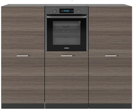 Vicco Küchenblock R-Line, Edelgrau/Anthrazit, 180 cm ohne Arbeitsplatte