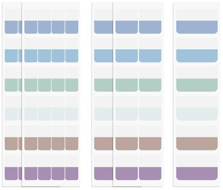 Haftstreifen 780 Stück - Haftmarker - Index Tabs, Perfekt für Markierungen und Notizen im Büro, Studium und Zuhause (2x Klein, 2x Mittel, 1x Groß)