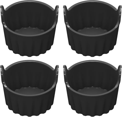 LuxStellar Pirottini in silicone per muffin Airfryer, 4 pezzi di accessori 8,5 x 8 cm per snack cupcakes Mini Quiches Fingerfood pratico