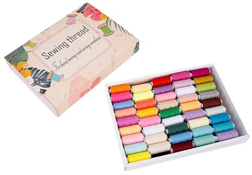 Zkydhbd Filo da cucito per macchina da cucire a mano, 88 bobine di filo di poliestere per macchina da ricamo, 400 m ogni filo da cucito