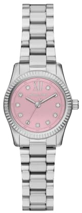 Michael Kors Lexington Watch für Damen, 26mm Quarz-Dreizeigerwerk mit Edelstahlarmband