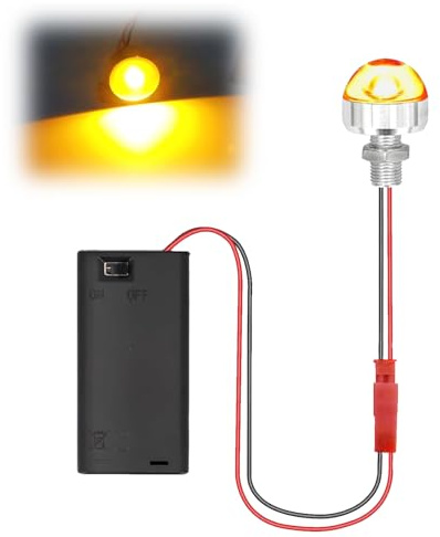 YOUYIKE Mini LED pour Maquette, Petite LED a Pile Décoration pour Maison de Poupée Lumières Artisanat Accessoires Micro Mini Lampe (Jaune)