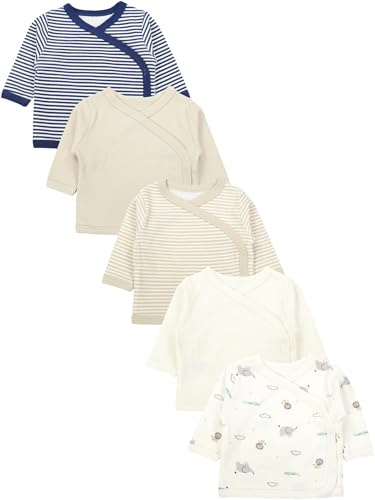 TupTam Baby Mädchen Langarm Wickelshirt Baumwolle 5er Set