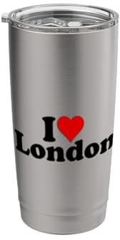 I Love Heart London England Stainless Steel Insulated Tumbler