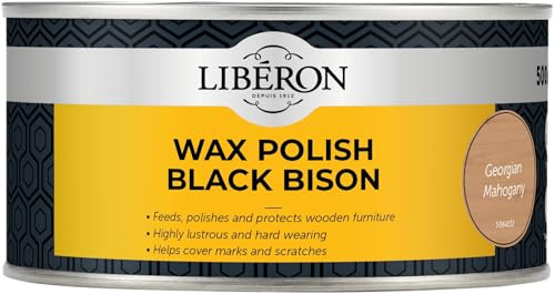 Libéron Wax Polish Black Bison Paste Georgian Mahogany 500ml