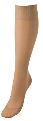 COMPRESSANA Calypso 140 den - Feinstrick Stützstrümpfe - nahezu blickdichtes, feines und glattes Maschenbild - effektive Stützwirkung mit 15-18 mmHg Kompression (Stütz-Klasse 3) - Größe III - Farbe silk - 1 Paar