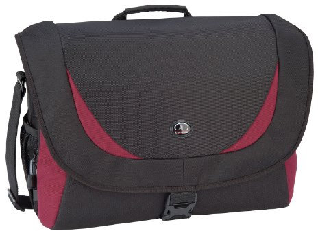 Tamrac Zuma 5 Schultertasche für DSLR-Kamera und Laptop schwarz/Burgundy