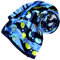 Lorenzo Cana Luxus Seidentuch aufwändig bedruckt Tuch 100% Seide 90 x 90 cm harmonische blau Farben Damentuch Schaltuch 89028
