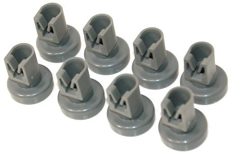 Upper Basket Wheel Fits AEG/ Electrolux/ Moffat/ Tricity Bendix/ Zanussi Dishwasher, Pack of 8