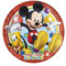 Procos 81840 – Assiettes Papier Mickey Mouse Club House (Ø20 cm), 8 pièces, Multicolore
