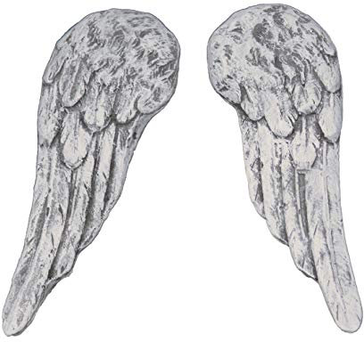 stoneandstyle Grabschmuck kleine Engel Flügel aus massiven Steinguss, Frost- und wetterfest bis -30°C