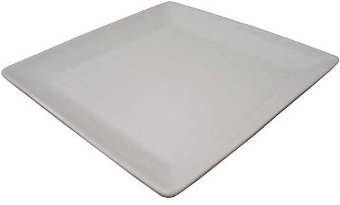 BAJOPLATO BAJO Plato Bandeja PRESENTACION Cuadrado Grande Porcelana Blanco