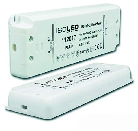 IsoLed Trafo 24V/DC, 0-30W, ultraflach