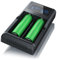 Aplic USB Lithium Akku-Ladegerät, Universale Akku Ladestation, Recharger, Mikroprozessorgesteuerte Ladetechnologie, LCD-Display, 2x500mA oder 2x1000mA - für wiederaufladbare 3,7V 3,6V Li-Ion Akkus
