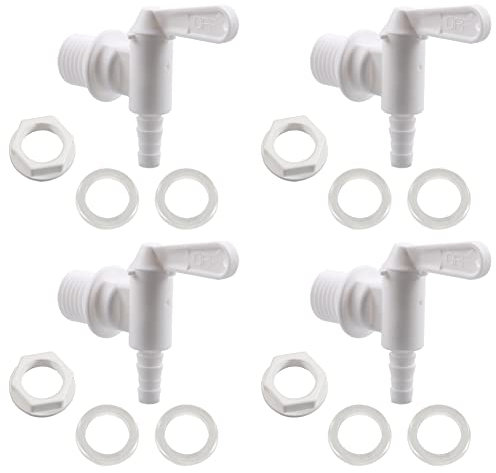 PERA Kunststoff-Zapfhahn für Bier Auslaufhahn Gäreimer Heimbrau-Sets Gärbehälter Bier Brauen Brau- und Gäreimer Braueimer 4 Stück