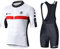 UGLY FROG Hombres Jersey Azul/Azul Verde + Pantalones Cortos Mangas Cortas de Ciclismo Ropa Maillot Transpirable para Deportes al Aire Libre