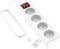 Garza Power - Regleta de 4 enchufes con Interruptor y Toma de Tierra | Ladrón múltiple de 5 Metros | hasta 3680W | Protección Infantil |Cable H05W-F 3G | Color Blanco