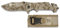 K25-19760 - Navaja K25 Camo arido. SIROCO. 9.3cm - Herramienta para Caza, Pesca, Camping, Outdoor, Supervivencia y Bushcraft