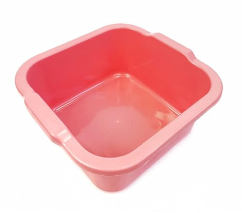 Ecoplast | Bacinella Plastica Quadrata 13 Lt, Colori Assortiti Lavanda/Rosa/Azzurro/Verde, 31,5x30,5x14,5, Made in Italy