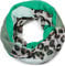 styleBREAKER Damen Loop Schal mit Leoparden Animal Print Muster und Color Blocking Farbflächen, Schlauchschal, Tuch 01016182, Farbe:Grün-Mint