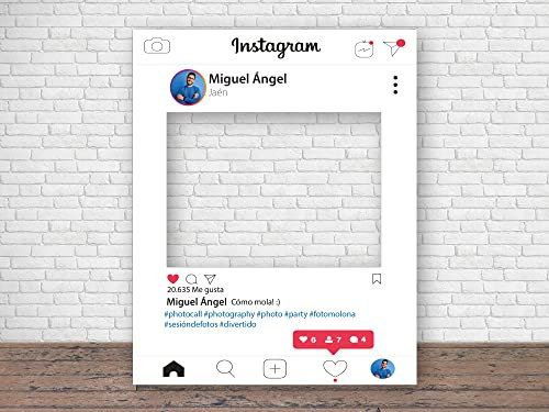 Oedim Photocall Instagram 2019 Personalizado, 80x100cm, Eventos o Celebraciones puntuales, Ventana Troquelada, Photocall Divertido