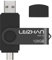 LEIZHAN Memoria USB 3.0 128GB,Pendrive OTG 2 in 1 USB Flash Stick para Samsung Huawei Android PC Tableta Mac -128GB(Negro)