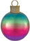 Amscan 4042401 - Orbz XL Folienballon Ornament Weihnachtskugel, 38 x 50 cm, Regenbogen, Weihnachten, Heliumballon, Party, Dekoration, Xmas, Christmas, Baumschmuck
