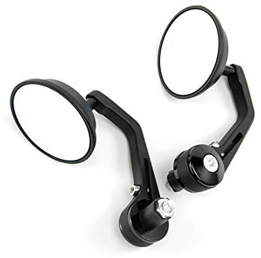 Specchietto laterale universale Motorike 7/8 '' 22mm Specchio fine manubrio rotondo (Colore B)