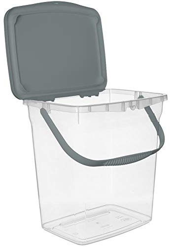 orion group Récipient à linge de rangement pour tablettes de lave-vaisselle 6 L pour chat et chien, récipient de stockage de nourriture en plastique avec couvercle