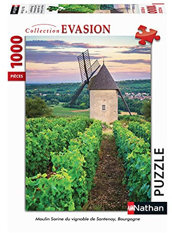 Nathan - 4005556872541 Santenay Vineyard Mill, Burgundy Adult 1000-Piece Jigsaw Puzzle