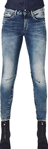 G-STAR RAW Damen Arc 3D Mid Rise Skinny Fit Jeans, Blau (Medium Aged 8968-071), 30W / 30L