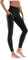 Buepeara Damen Sport Leggings mit Taschen, High Waist Sporthose Tights Laufhose Fitnesshose Yogahose -3035-03 (Schwarz)/M