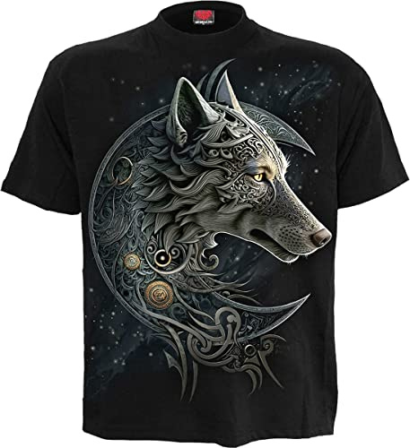 Spiral Celtic Wolf Männer T-Shirt schwarz