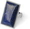 ARTQ Steinring Lapislazuli-Steinring Quadratischer Statement-Ring für Frauen - Blau - Verstellbar - Muttertagsgeschenk