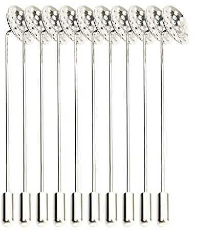 pistro 10 Stück Herren Anzug Blume Anstecknadel Basis Stick Brosche Pin für Schmuck Handwerk