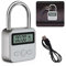 BNGXR Smart Time Lock, USB Recargable Candado Seguridad Bloqueo de Tiempo con LCD Pantalla para Oficina Candado Numerico de Metal Bloqueo de temporizador para Prevenir Malos Hábitos (Plata)