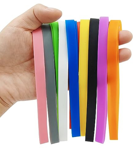 DLAND 20 elastici grandi in gomma resistenti, adatti per forniture da ufficio, cartelle, bidoni della spazzatura (colori misti)