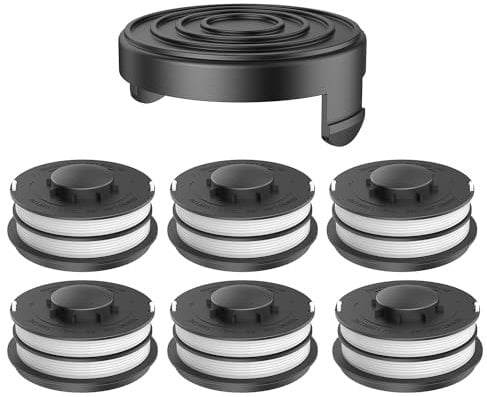 TRUSTLIONTEK fadenspule, 3405685 Ersatzspule,für EINHELL Rasentrimmer GC-ET 4530 Set (6 fadenspule + 1 Trimmerabdeckung)