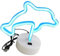 DOITOOL Neon-nachtlicht Geführte Leuchtreklamen Delfine Nachtlicht Neonlicht Geschenk Lampe Leuchtreklamelampe Schreibtisch Tierlicht Tischdekoration Weiß 3d Runden Farbige Lichter