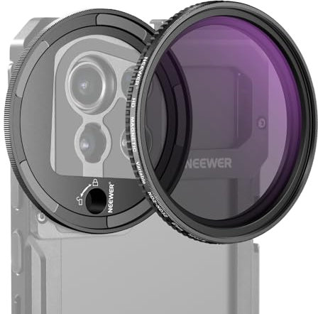 NEEWER 67mm Magnetic Variable ND2-32 Filter (1-5 Stop) Set for Phone Lens, with M Mount Adapter Ring for NEEWER Phone Cage with M Lens Mount Backplane Compatible with Samsung Galaxy S23 S22 Ultra